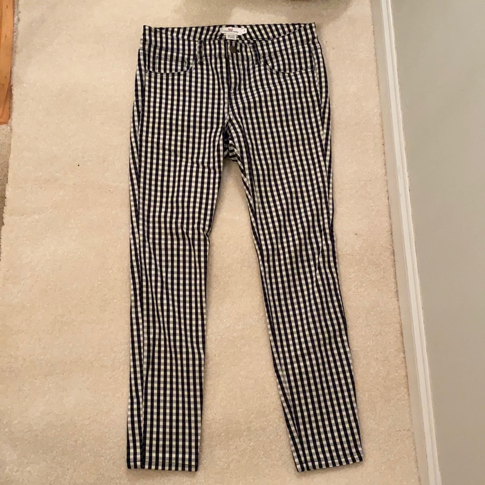 Vineyard Vines Black and White Checked Jeans